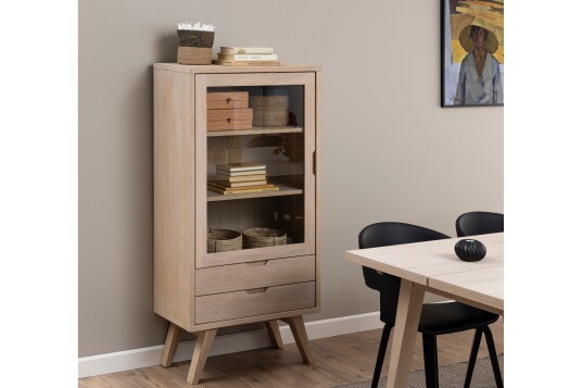 Kolinis Vitrineskap 145 cm Hvid