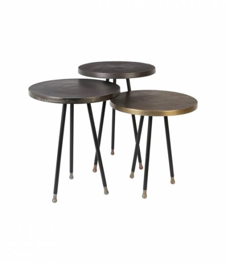 Dutchbone Alim Sidebord 35.5 cm sett med 3 sort