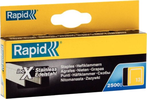 Rapid Rustfrie Häftklammer 13/6mm - 2500-Pack for Stiftemaskiner Rapid Rustfrie Häftklammer 13/6mm - 2500-Pack for Stiftemaskiner