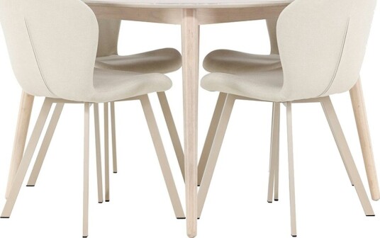 Spisegruppe Venture Home Flora Ø120 cm med 4st Lilja Spisestoler