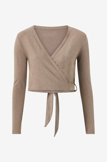 Aim'n Topp Shape Seamless Wrap Long Sleeve Brun
