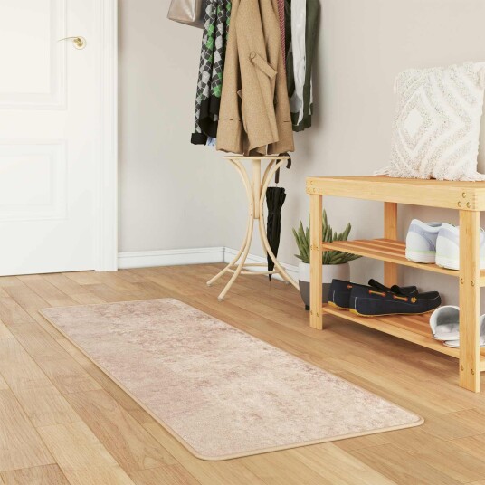 Teppe Runner MARSA Beige 50 x 200 cm Polyester og PVC