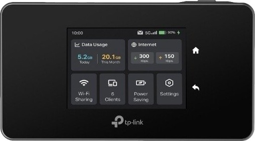 TP-Link M8550 5G Router med WiFi 6e - Bærbar Sort TP-Link M8550 5G Router med WiFi 6e - Bærbar Sort