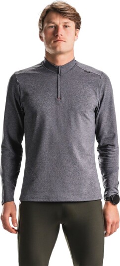 FUSION C3 Zip Neck Løpetrøye Herre Grå S
