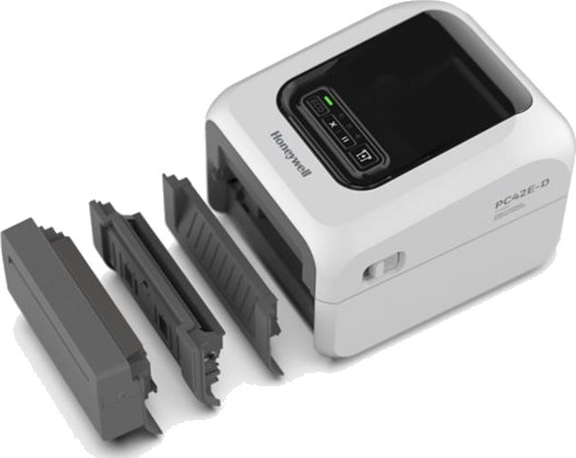Honeywell Pc42e D Etikettskriver Direktetermisk Rull 12,7 Cm 300 Dpi Inntil 203.2 Mm/Sek Wi Fi Bluetooth 5.0 Usb 2.0 Usb Vert Seriell Lan Hvit