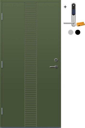Ytterdør Bygg1 Hamar med Yale Doorman Classic Home