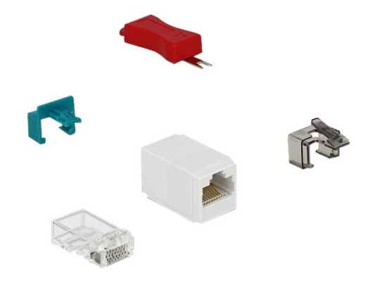 Delock Secure Clip Starter Set - Sett For Lan-Kabelsikkerhetslås