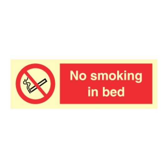 No smoking in bed  - Etterlysende Vinyl HI150 - 100 x 300 mm
