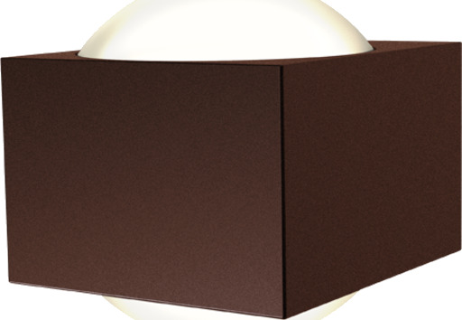 Ansell Lighting Misano Square utelys vegg 3000K rust