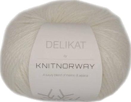 Knit Norway Delikat Garn Bleach White 500 50 g