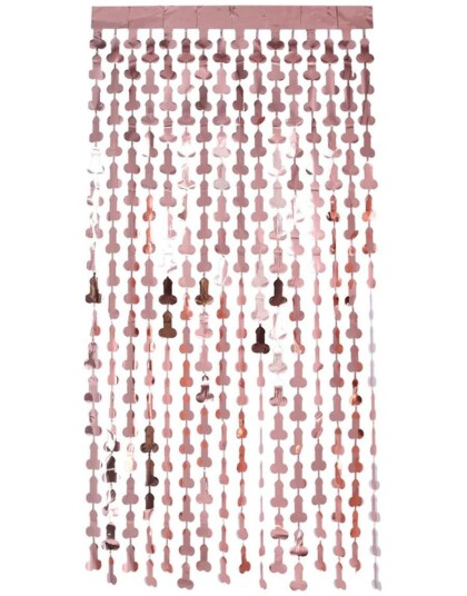 Smiffys Rose Gold Penis Folie Gardin Backdrop Bakgrunn 190x91 cm