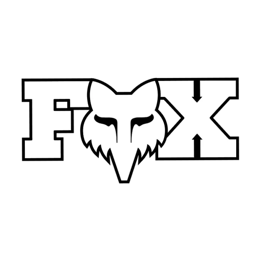 FOX  Head Klistremerke 3"Hvit