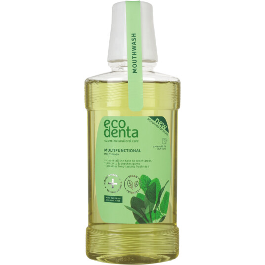 Naturlig Aloe Vera Munnvann ECODENTA Multifunksjonell 250 ml