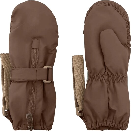 MINI A TURE Matcesar Fleece Lined Mittens Brown 6 12M
