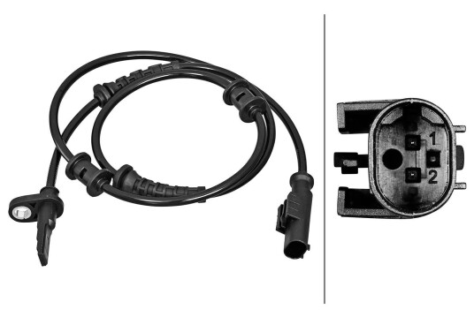 Sensor, ABS HELLA 6PU 358 217-261