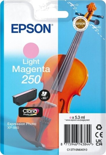 Epson 250 lys magenta blekkpatron original 5,3 ml C13T16N64010