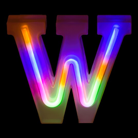 Out of the Blue LED Bokstav Neon - Bokstav W