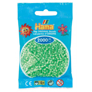 Hama Mini Perler 501-47 Pastell Grønn 2000 stk Hama Mini Perler 501-47 Pastell Grønn 2000 stk
