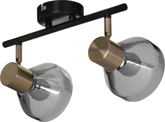 Activejet LISA Taklampe 2xE14   30,5 cm 40W Sort/Gull