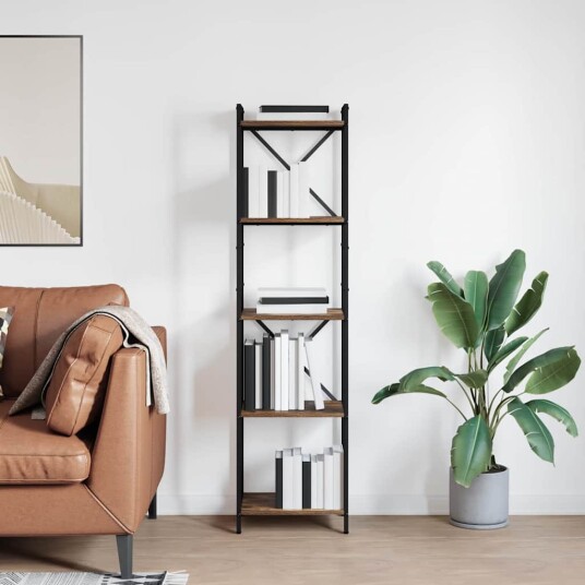  Bokhylle Røkt eik 40 x 30 x 153 cm Konstruert tre