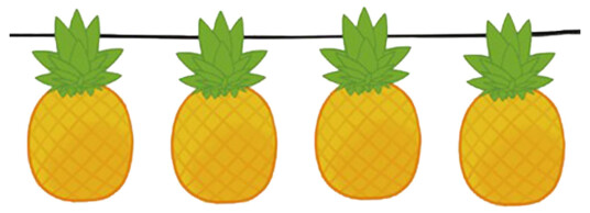 Fiestas Guirca Girlander Ananas