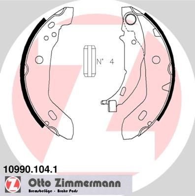 Bremsesko sett ZIMMERMANN 10990.104.1 Bremsesko sett ZIMMERMANN 10990.104.1