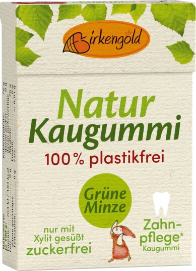 Naturlig Xylitol Tyggegummi Birkengold Spearmint GREEN MINT Plastfri 28g Naturlig Xylitol Tyggegummi Birkengold Spearmint GREEN MINT Plastfri 28g