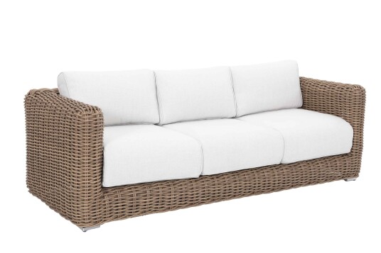 Sunzo Vermont 3 seters sofa Natur med beige pute Natur Sunzo Vermont 3 seters sofa Natur med beige pute Natur