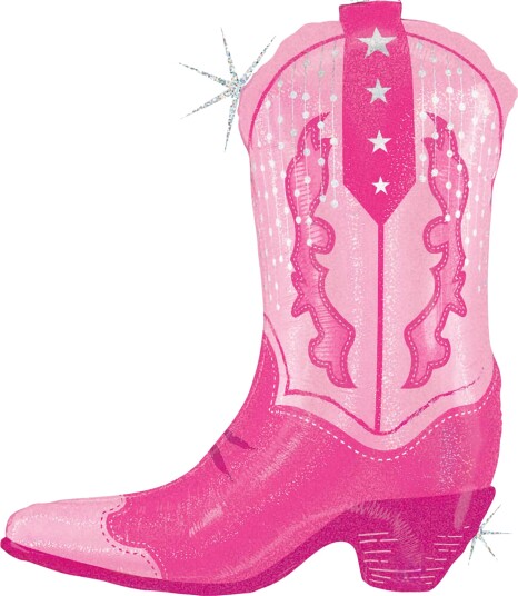 Ballongkungen Folieballong Pink Cowgirl Boot 25542GH