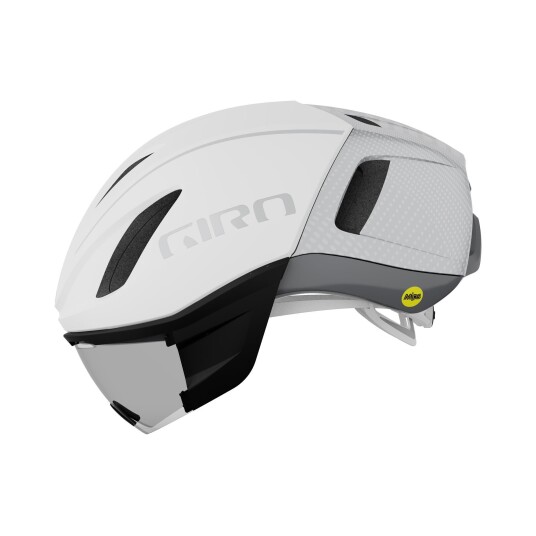 Giro Vanquish Mips Matt Hvit/sølv Aero/landeveishjelm Giro Vanquish Mips Matt Hvit/sølv Aero/landeveishjelm