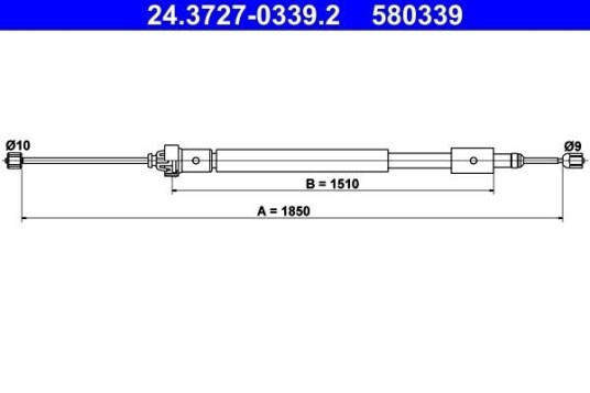 Tautrekk, håndbremse ATE 24.3727-0339.2