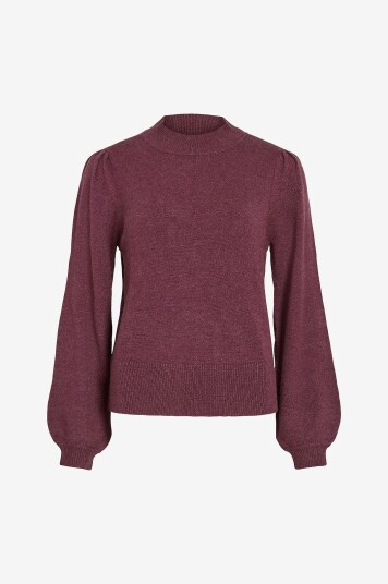 Vila - Genser viRil Turtle-neckBallon L/S Top - Rød Vila - Genser viRil Turtle-neckBallon L/S Top - Rød
