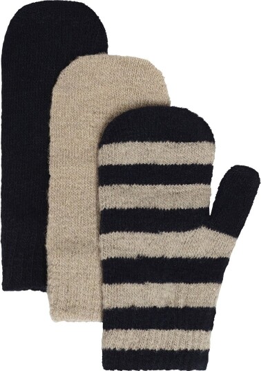Minymo Magic Mittens Knit 3 Pack Navy 1 2Y