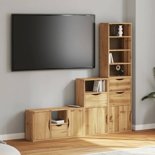 TV enheter med oppbevaring 4 delers ODDA heltre furu TV enheter med oppbevaring 4 delers ODDA heltre furu