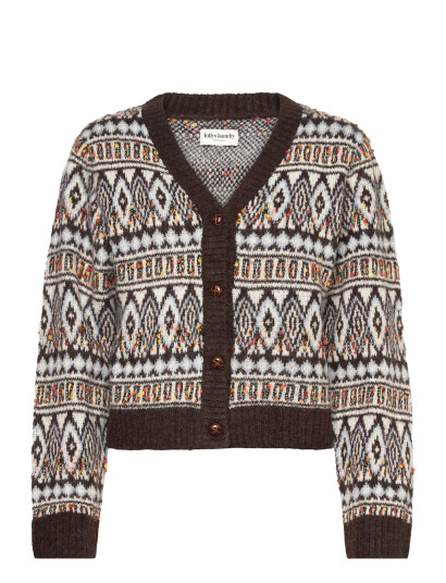 Lollys Laundry Saxoll Knit Cardigan Ls - Brown - M