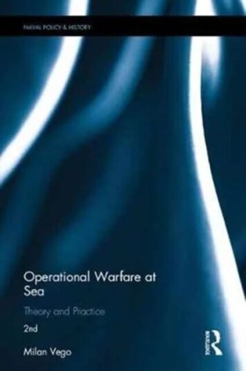 Operational Warfare At Sea Av Milan (Naval War College Usa) Vego
