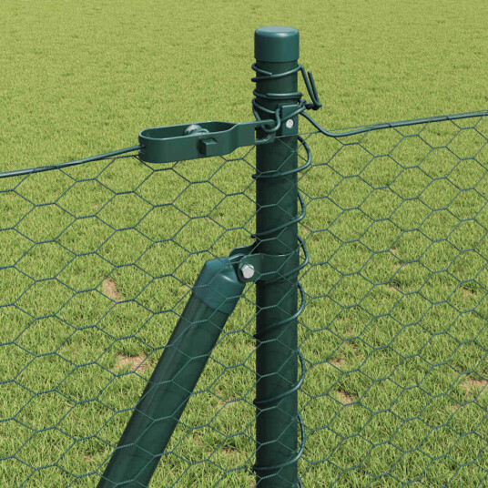 Gjerde med innlegg. grønn 1 x 50 m PVC belagt stål