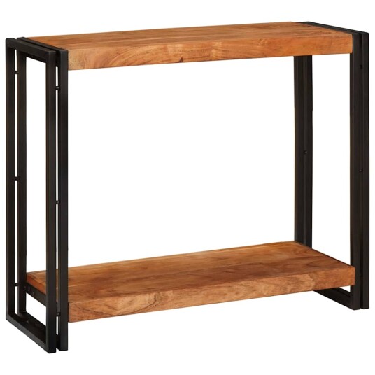  Konsollbord med hylle Brun 90 x 33 x 75 cm heltre akasie
