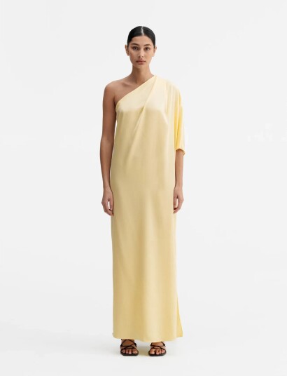 Ahlvar Gallery Ella Satin Dress Yellow XS Ahlvar Gallery Ella Satin Dress Yellow XS