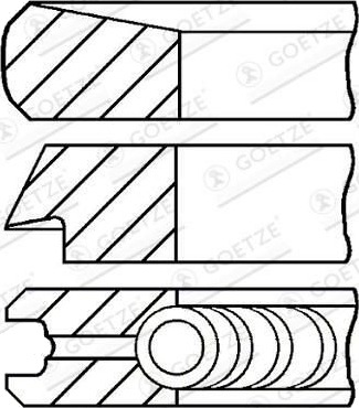 Stempelringsett GOETZE ENGINE 08 107011 00