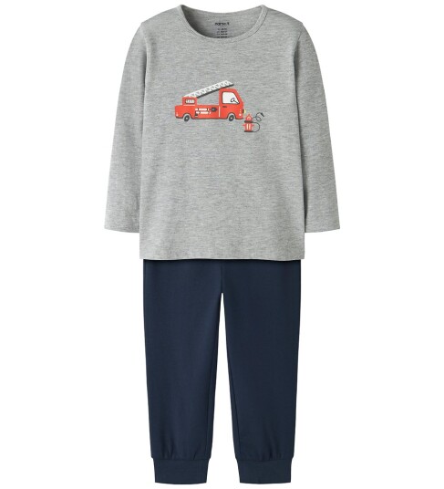 Name It Brannbil pysjamas til barn grey melange 86/92 Name It Brannbil pysjamas til barn grey melange 86/92