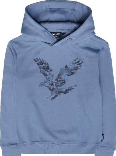 Lyle & Scott Pixelated Eagle Print Hoodie POWER BLUE 170 176 Lyle & Scott Pixelated Eagle Print Hoodie POWER BLUE 170 176