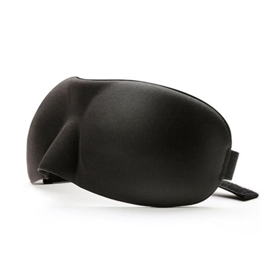 Fin 3D -skum Sleeping Mask Eye Mask for Flight Travel Black Fin 3D -skum Sleeping Mask Eye Mask for Flight Travel Black