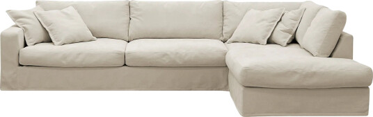 Valencia Ekstra dyp 4 seters sofa med sjeselong høyre Beige Valencia Ekstra dyp 4 seters sofa med sjeselong høyre Beige