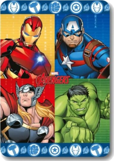 Mister License Avengers Fleece Blanket Blue