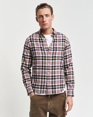 Rutete flanellskjorte i regular fit CREAM XXXL Rutete flanellskjorte i regular fit CREAM XXXL