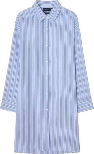 Lexington Flannel Nightshirt Blå M