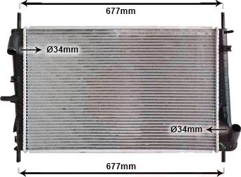 Radiator, motorkjøling VAN WEZEL 18002338