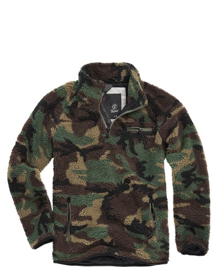 Brandit Teddyfleece Troyer Sweatshirt Grønn Brun