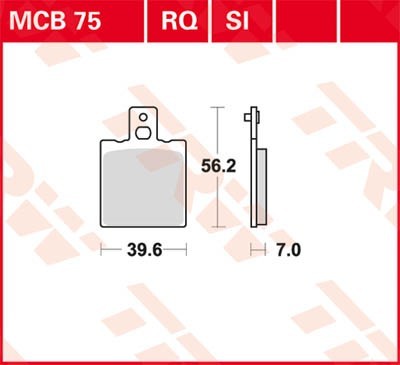 Bremseklosser TRW MCB75 Bremseklosser TRW MCB75
